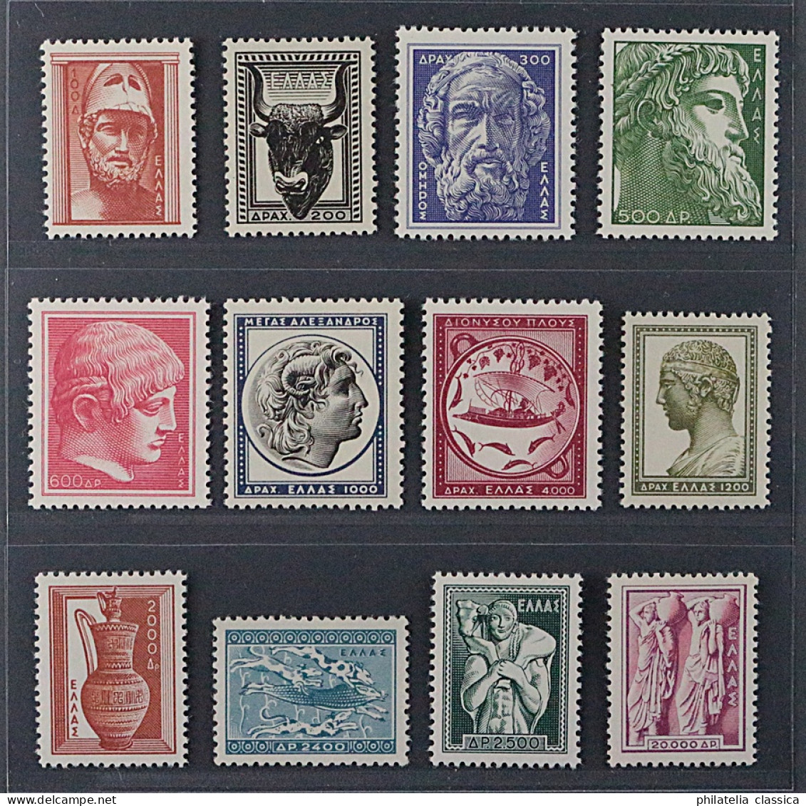 Griechenland  603-14 **  Antike Kunst 1954, Komplett, Postfrisch, KW 320,- € - Neufs