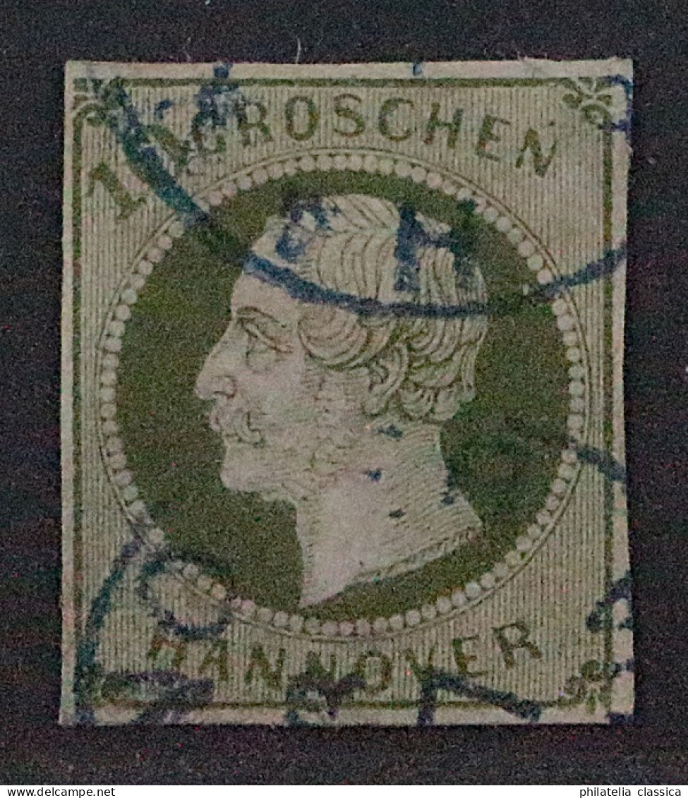 1861, HANNOVER 18, König Georg 10 Gr. Grün, Sauber Gestempelt, Geprüft 1700,-€ - Hannover