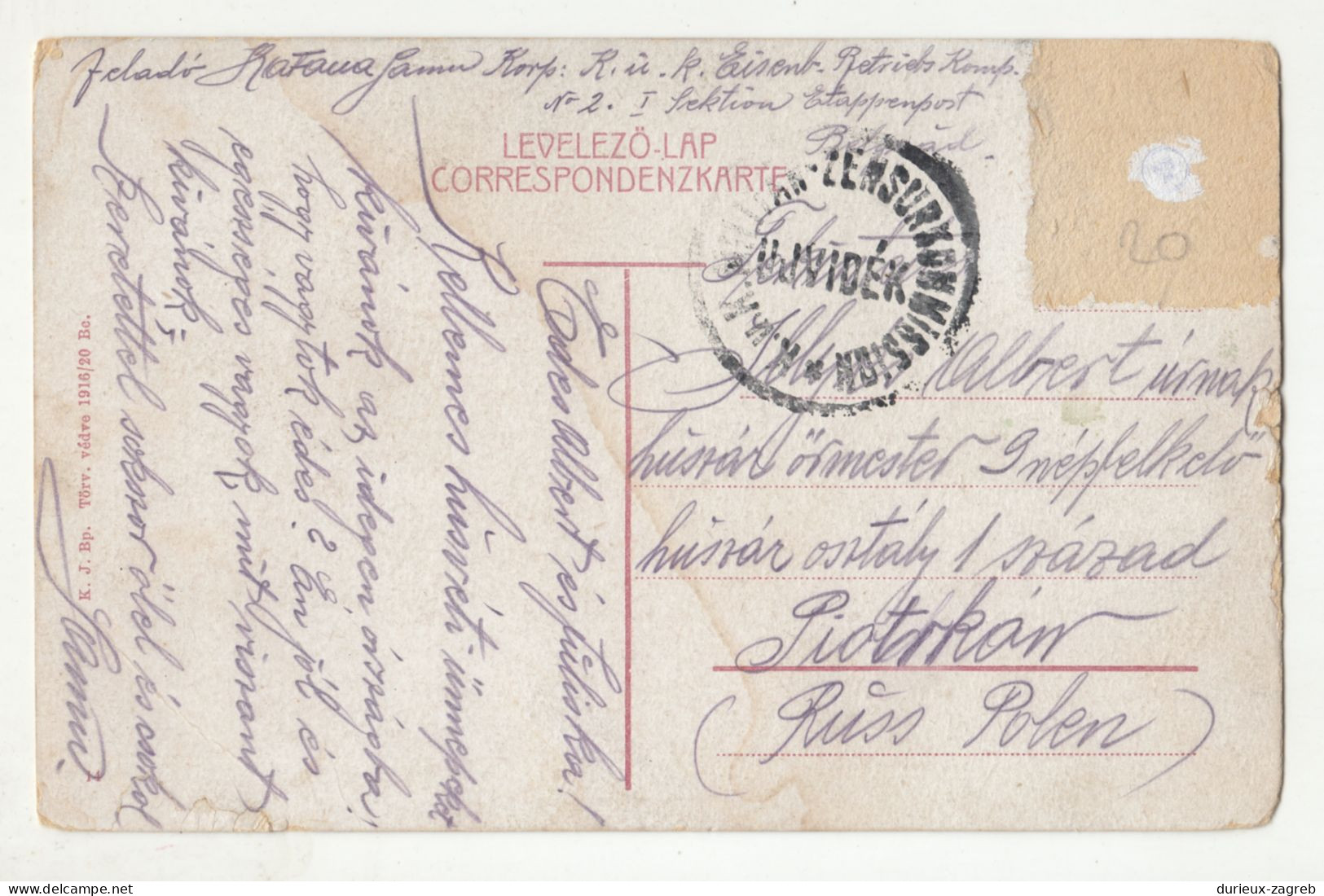 Beograd Old Postcard Posted 191? Censored B240503 - Serbia