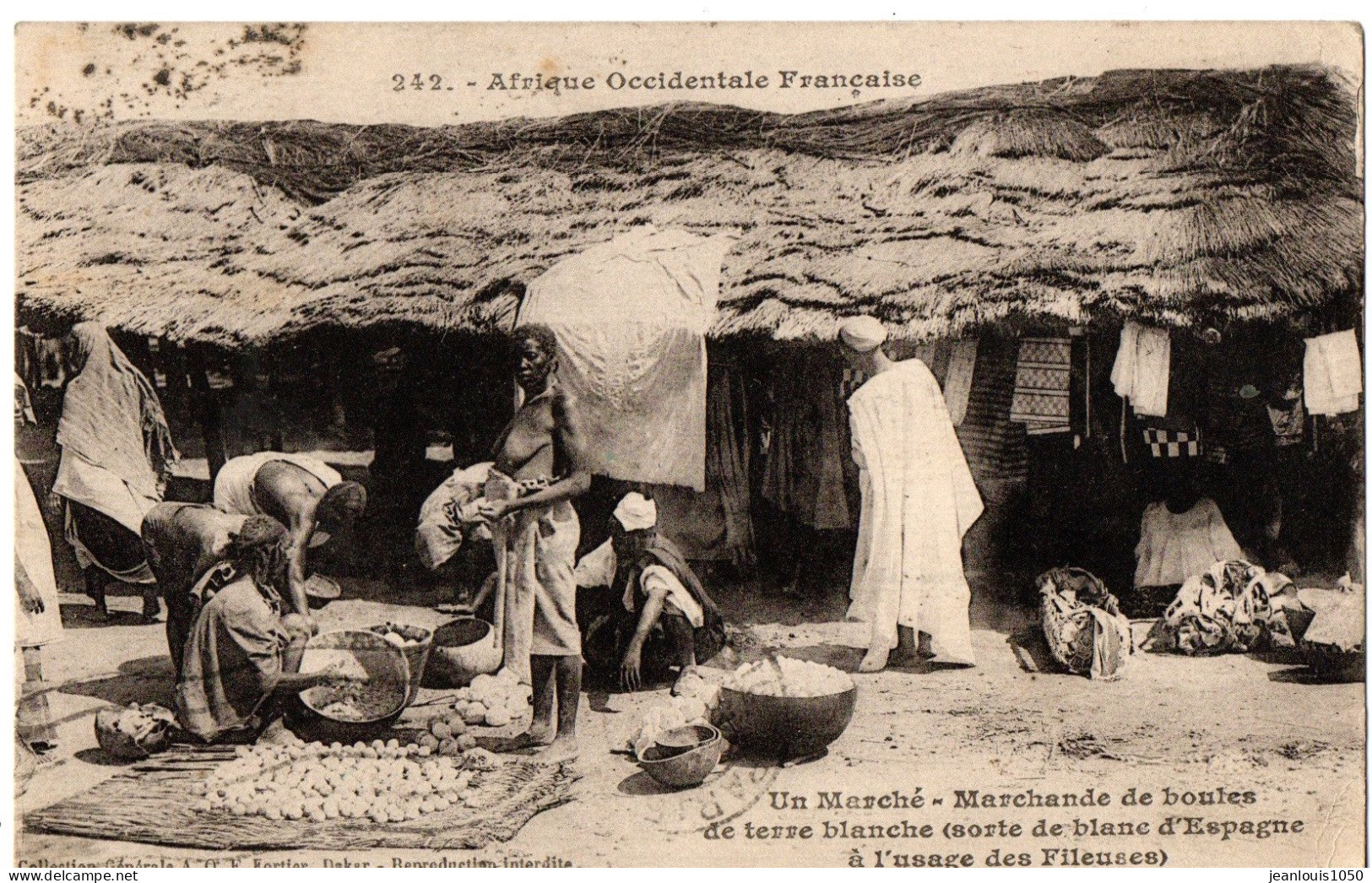 SENEGAL YT N°63 SEUL SUR BELLE CPA OBLITERE AMBULANT SAINT LOUIS A DAKAR SANS DATEUR POUR LA FRANCE - Lettres & Documents