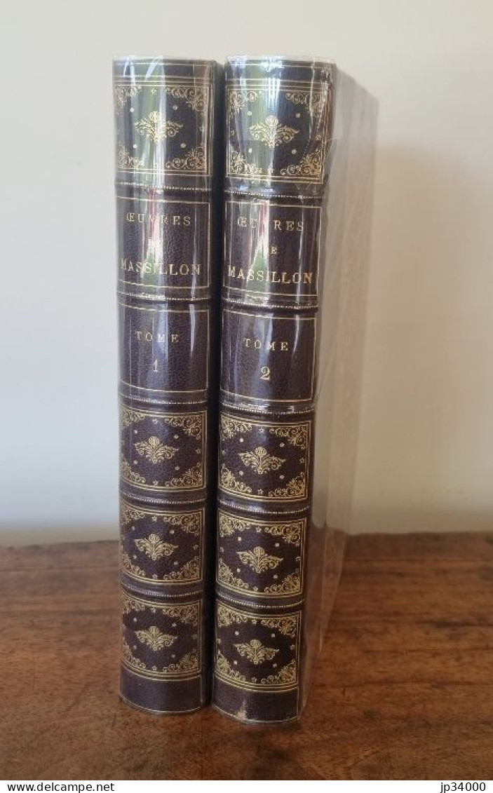 Oeuvres Choisies De Massillon Précédée D'une étude Par Godefroy 2 Volumes (1868) - 1801-1900