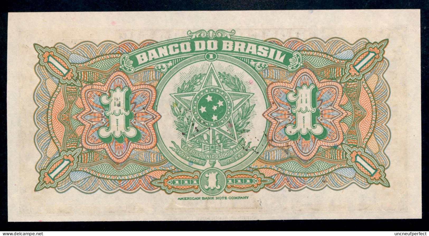 Brésil P 131a (1944) 1 MIL REIS - UNC - Série 291 N° 036812 RARE!!! - Brasilien