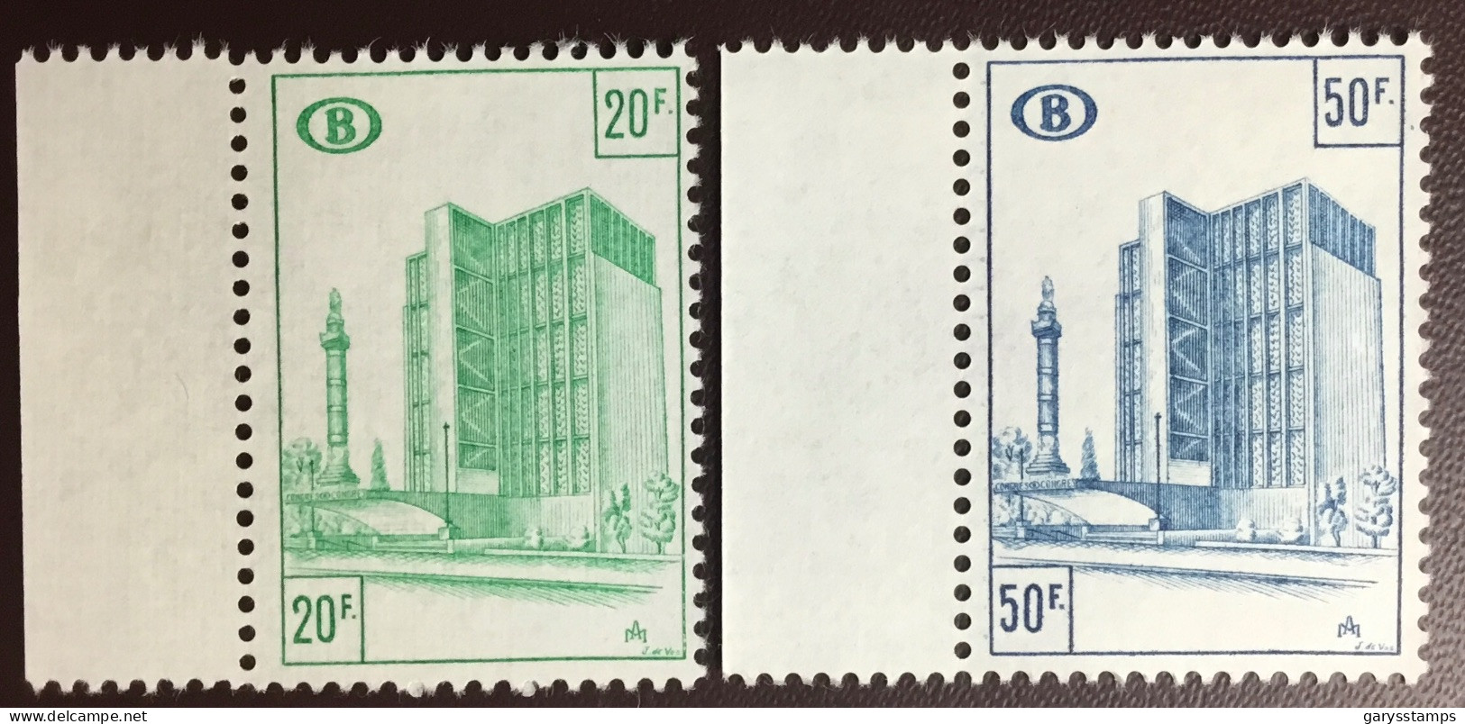 Belgium 1975 Railway Stamps Set MNH - Mint