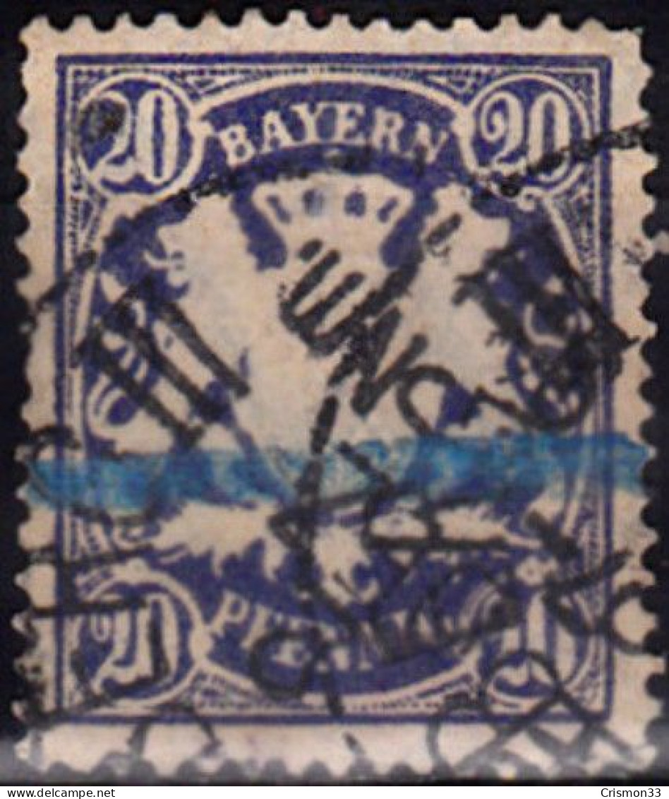 1888 - 1904 - ALEMANIA - BAVIERA - ESCUDO DE ARMAS - YVERT 64 - Usados