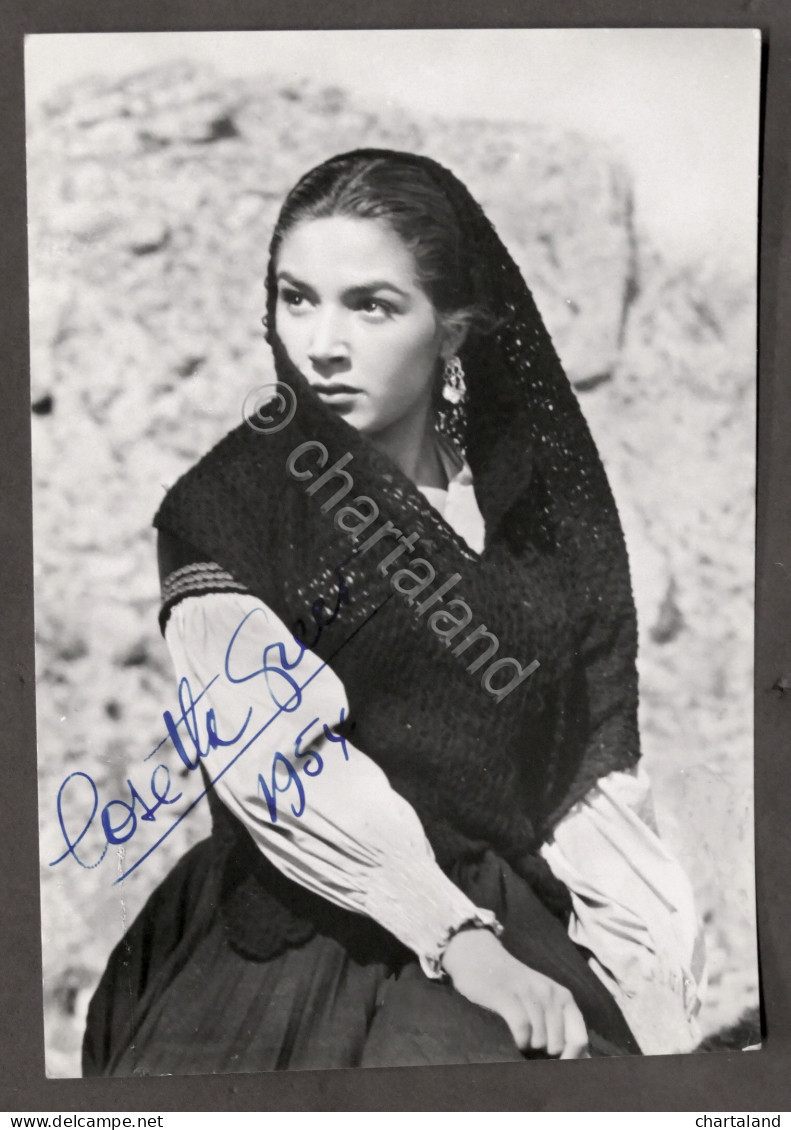 Fotografia Con Autografo Dell'attrice Cosetta Greco - 1954 - Other & Unclassified