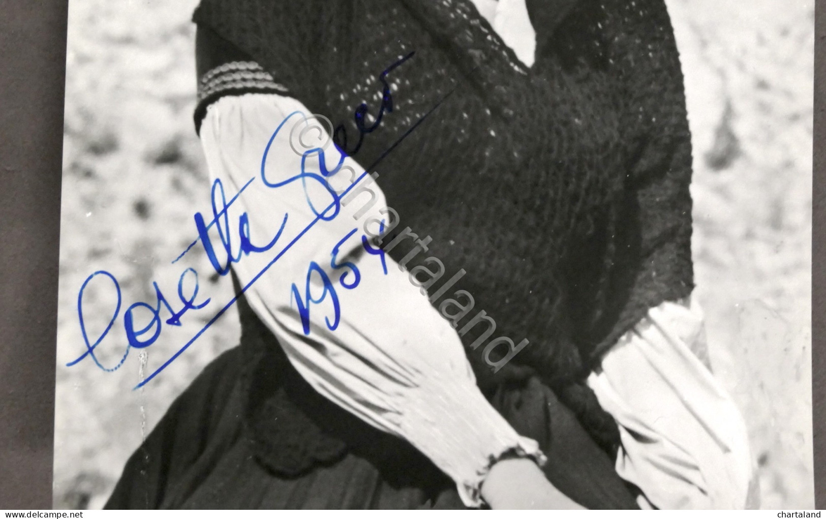 Fotografia Con Autografo Dell'attrice Cosetta Greco - 1954 - Sonstige & Ohne Zuordnung