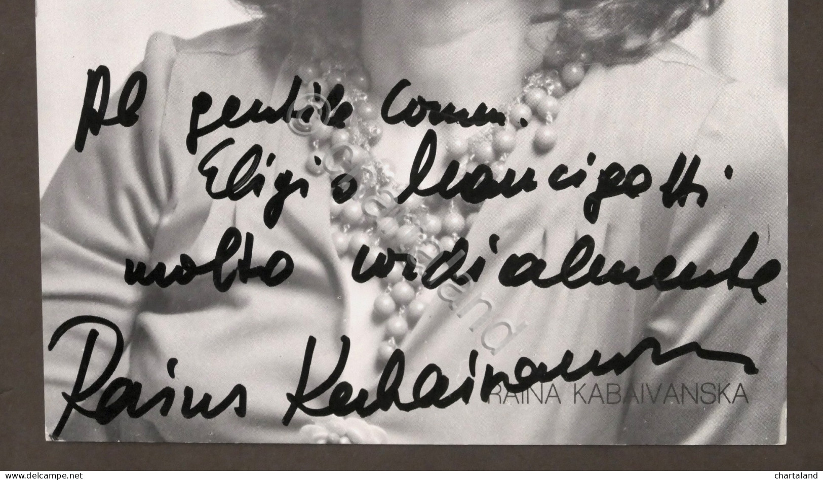 Autografo Della Cantante Lirica Soprano Raina Kabaivanska - Anni '60 - Other & Unclassified