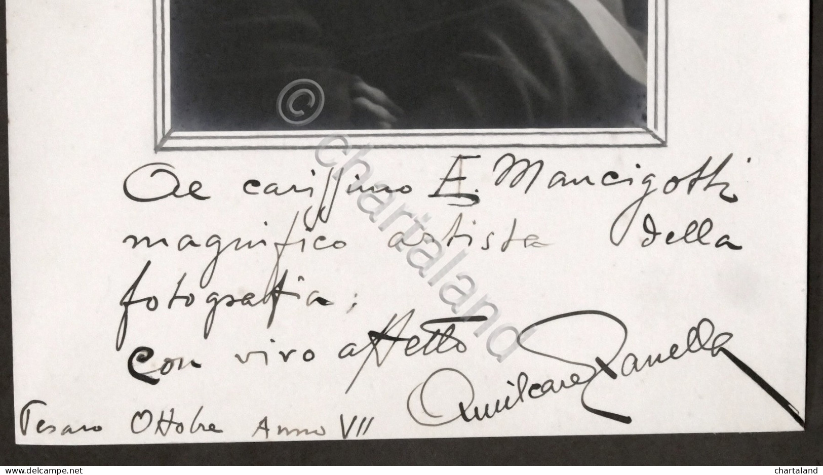 Fotografia Con Autografo Del Compositore Amilcare Zanella - 1929 - Other & Unclassified