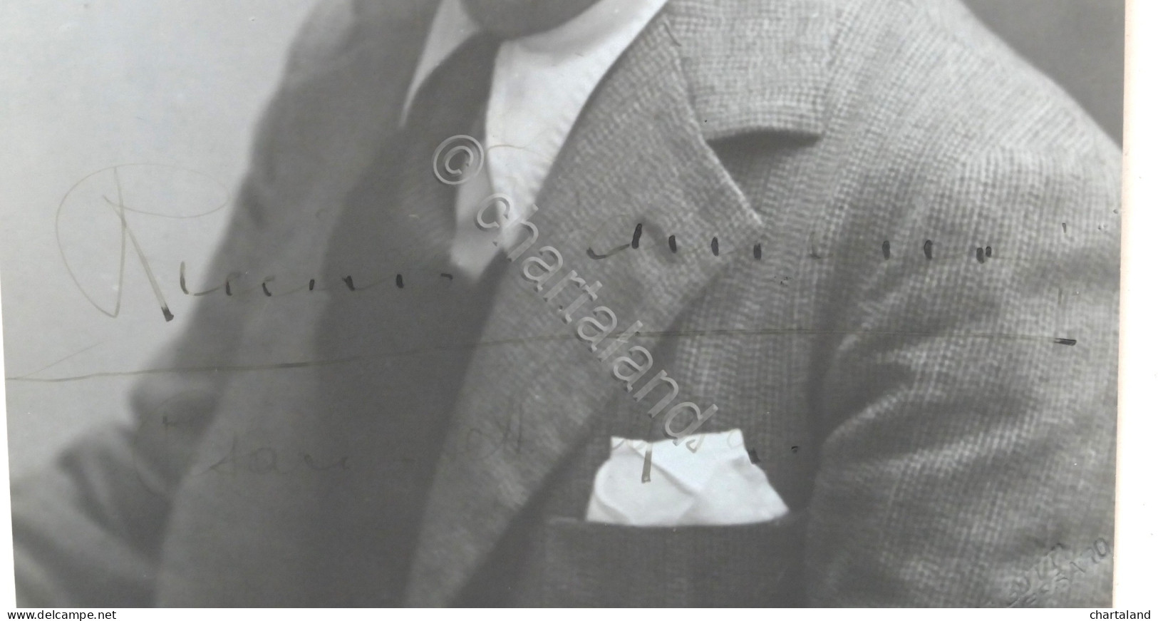 Fotografia Con Autografo Del Direttore D'orchestra Riccardo Zandonai - 1932 - Autres & Non Classés
