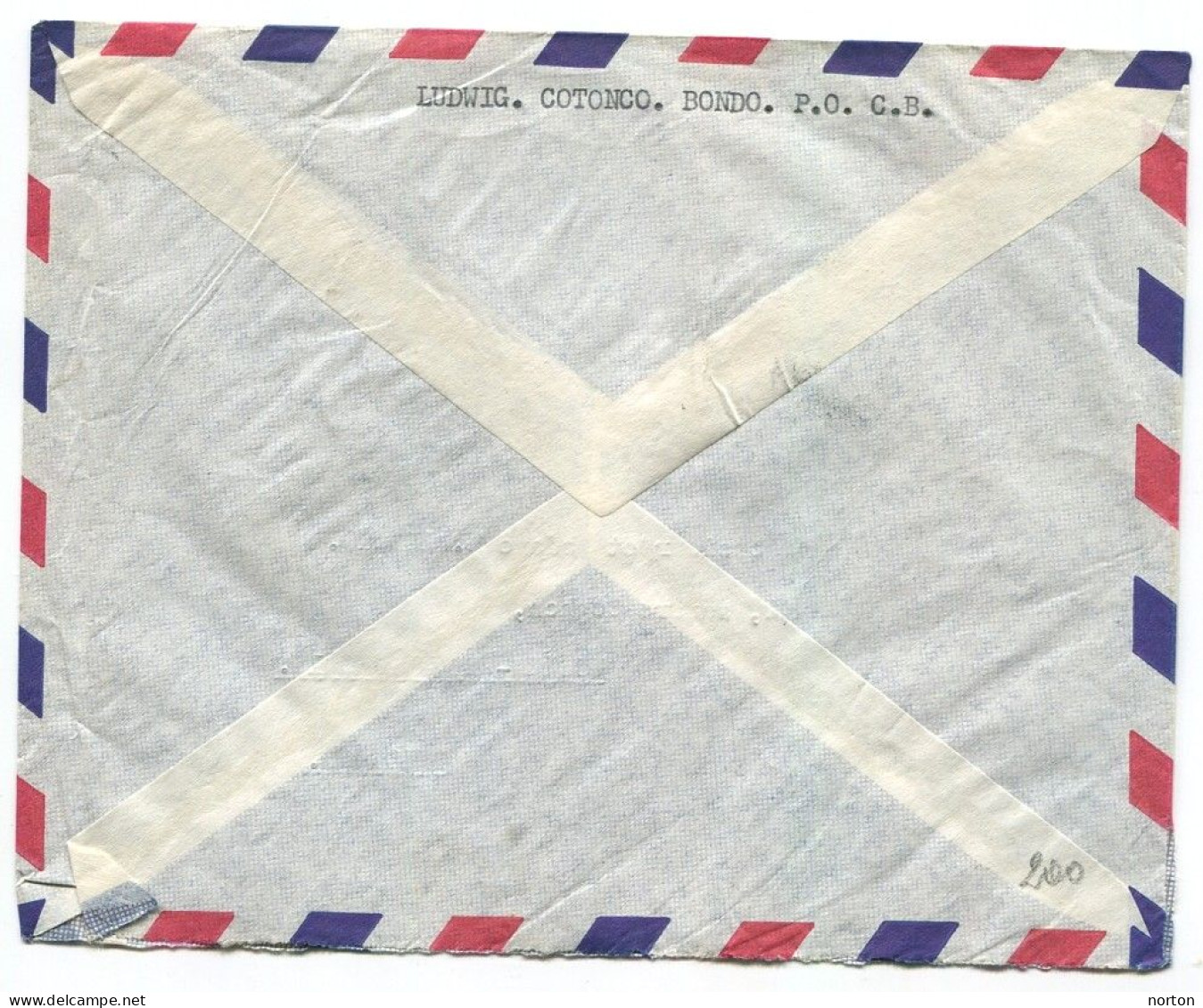 Congo Bondo Oblit. Keach 10(A) Sur C.O.B. 351+353+359 Sur Lettre Vers Uccle Le 30/10/1959 - Covers & Documents