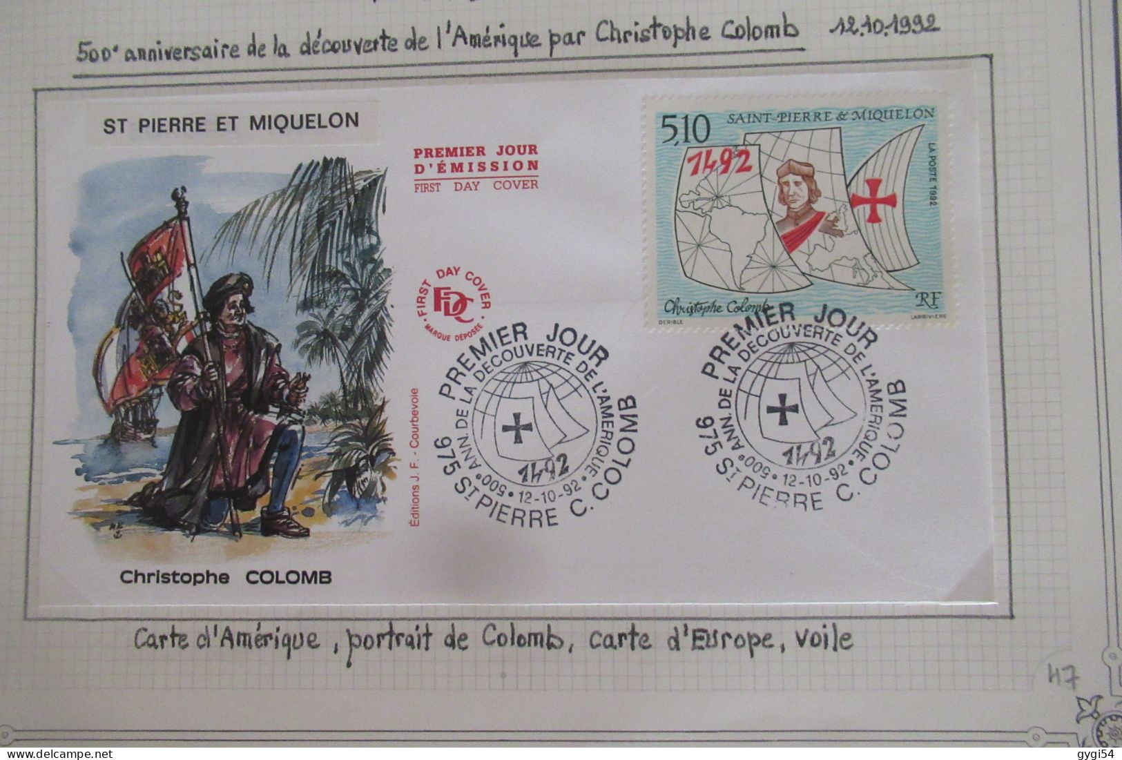 Saint-Pierre et Miquelon FDC   1992