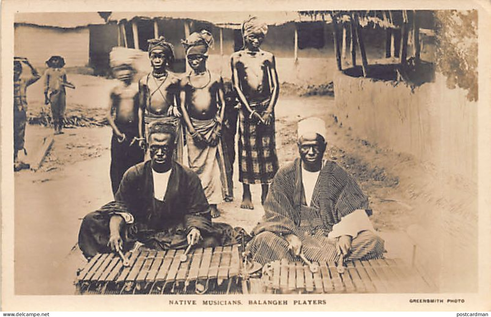 Sierra Leone - Natives Musicians - Balangeh I.e. Balafon Players - REAL PHOTO - Publ. Greensmith Photo - Sierra Leona