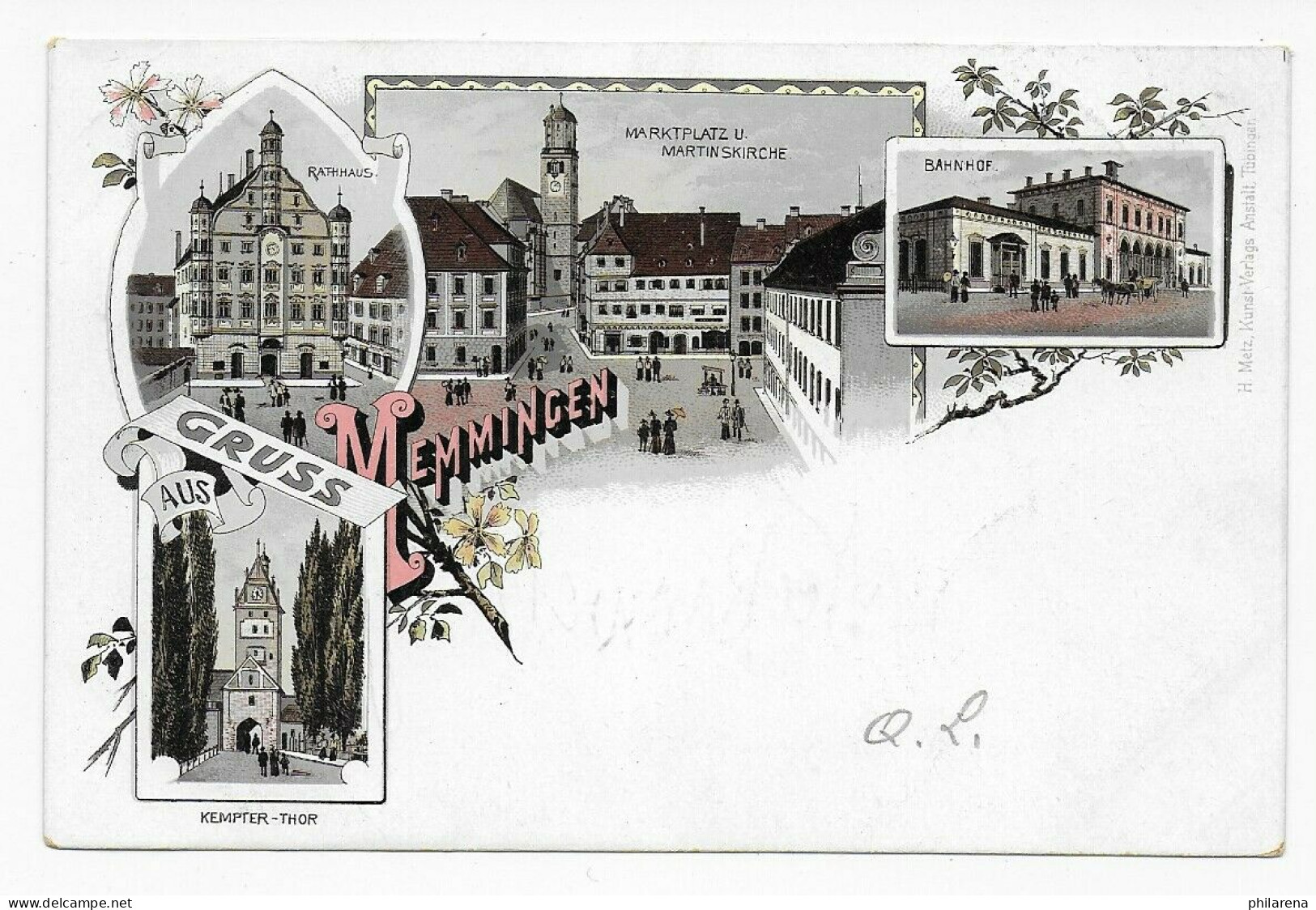 Ansichtskarte Gruß Aus Memmingen, 1879, Nach Neckarweihingen - Briefe U. Dokumente