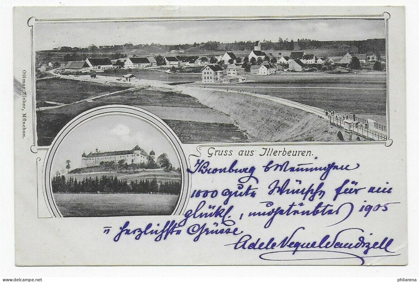 Ansichtskarte Gruss Aus Illerbeuren Nach Johannekirchen/Bogenhausen, 1905 - Lettres & Documents