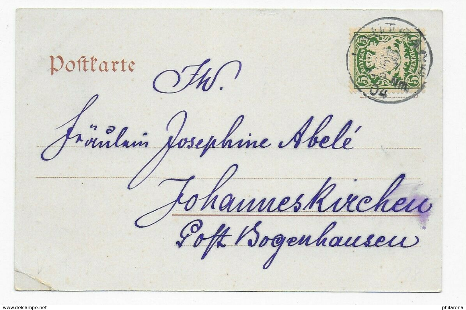 Ansichtskarte Gruss Aus Illerbeuren Nach Johannekirchen/Bogenhausen, 1905 - Storia Postale