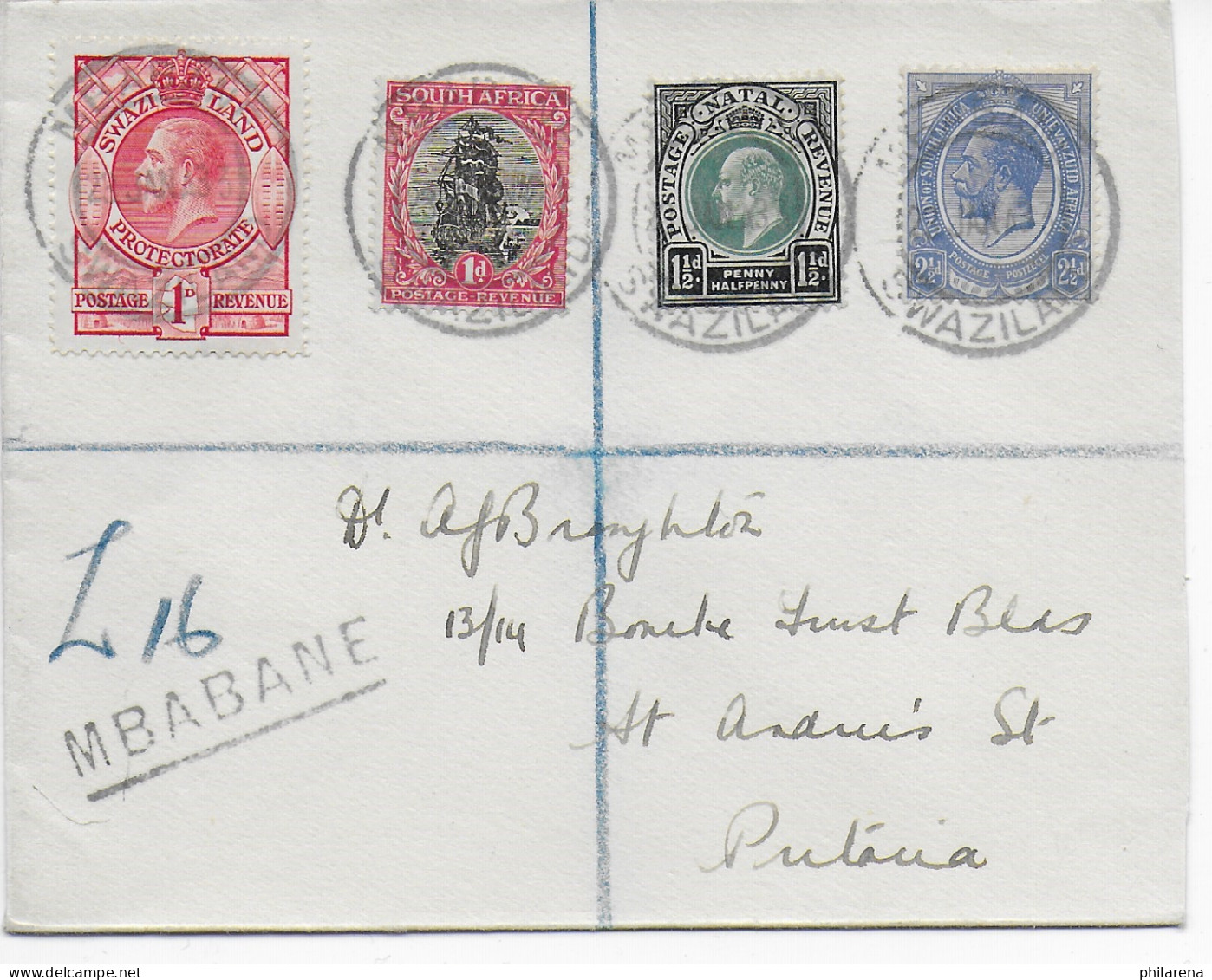 Cover Mbabane 1933, Swaziland - Other & Unclassified