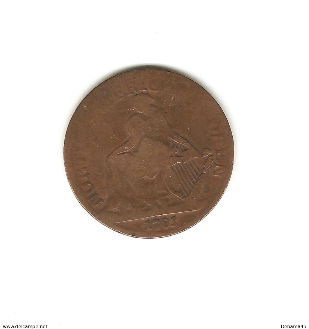 276/ ETATS-UNIS : 1/2 Penny 1781 : North América Token/commerce - Colonial