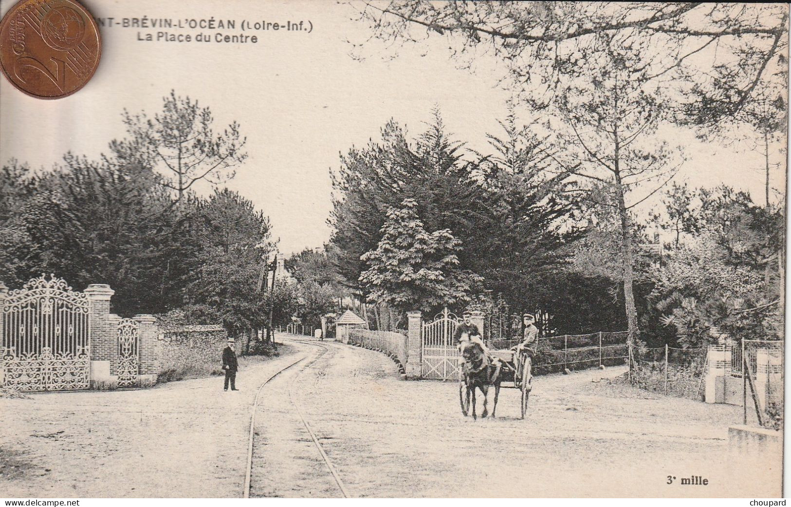 44 - Carte Postale Ancienne De  SAINT BREVIN L'OCEAN  Place Du Centre - Saint-Brevin-l'Océan