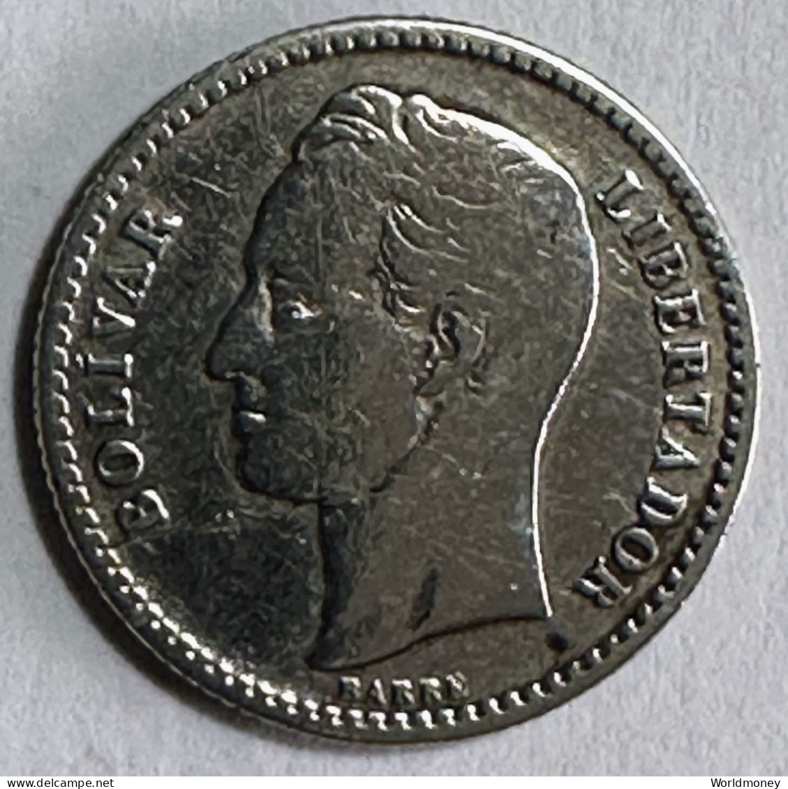 Venezuela 50 Centimos 1954 (Silver) - Venezuela