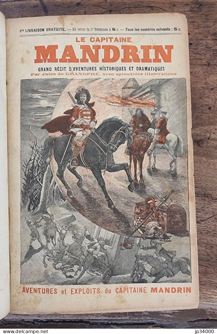 Aventures Et Exploits Du Capitaine Mandrin Par Jules Grandpré. Complet 1 Volume (vers 1900) - 1801-1900