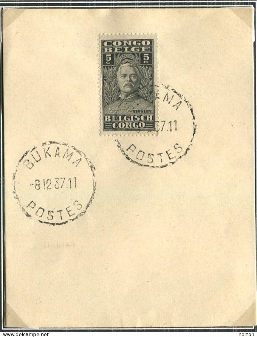 Congo Bukama Oblit. Keach 7C1 Sur C.O.B. 135 Sur Papier Libre Le 08/12/1937 - Briefe U. Dokumente