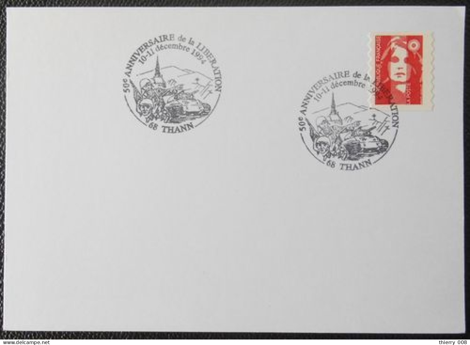 T03 Cachet Temporaire Thann 68 Haut Rhin Anniversaire De La Libération 10 11 Décembre 1994 - Commemorative Postmarks