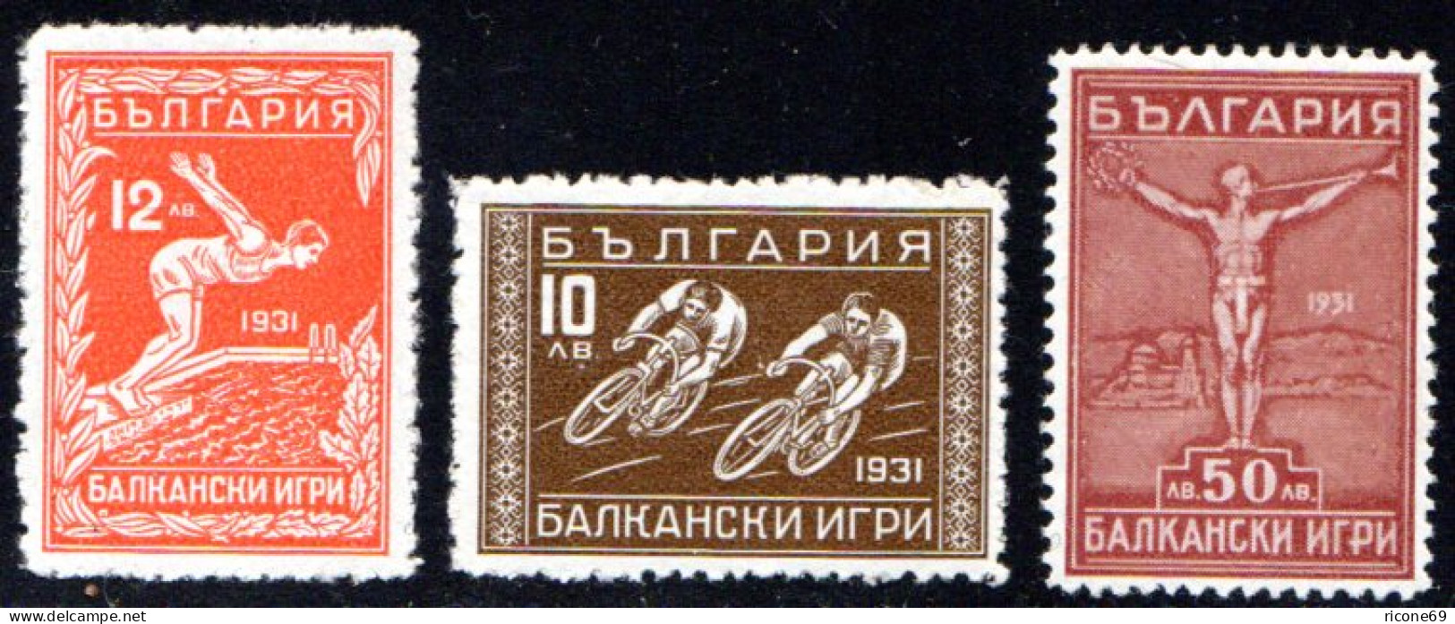 Bulgarien 256/58**, Balkan Olympiade, 3 Höchstwerte Postfrisch. (Kat. 1100.-) - Otros & Sin Clasificación