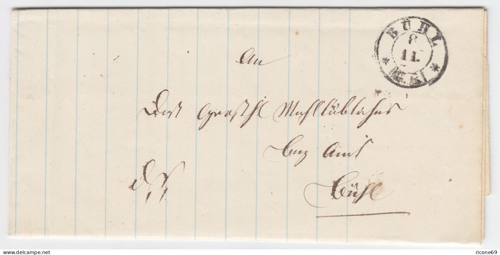 Baden, K2 Bühl Auf  Orts Brief. #1517 - Lettres & Documents