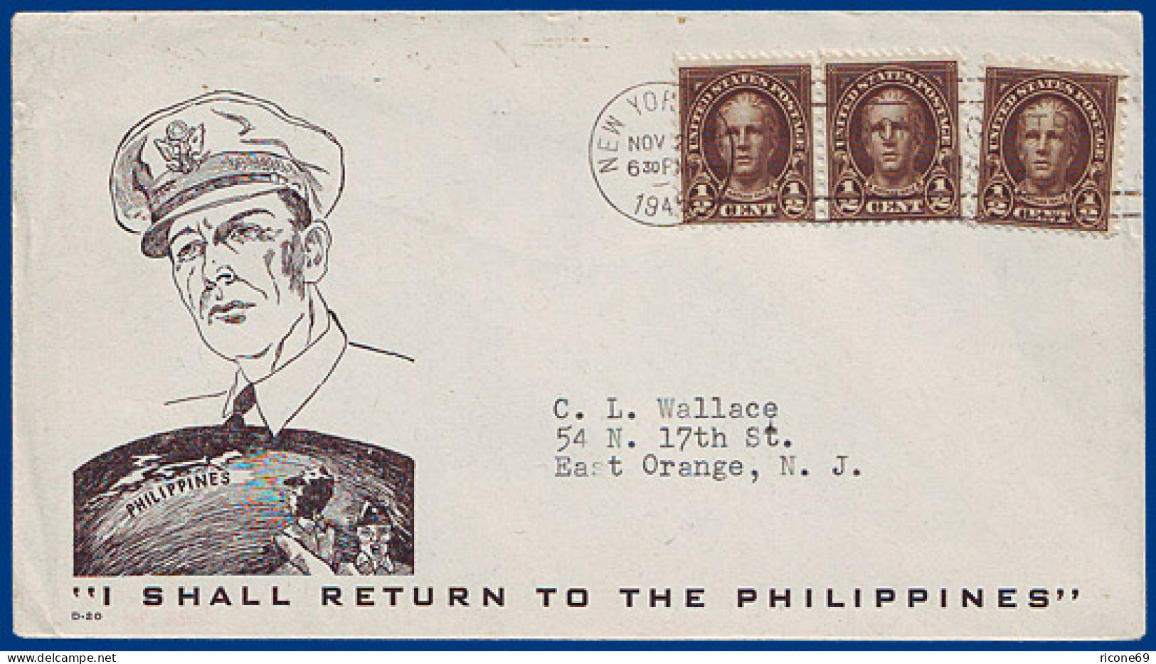Philippinen 1945, US-Propaganda-Umschlag. #S411 - Sonstige - Asien