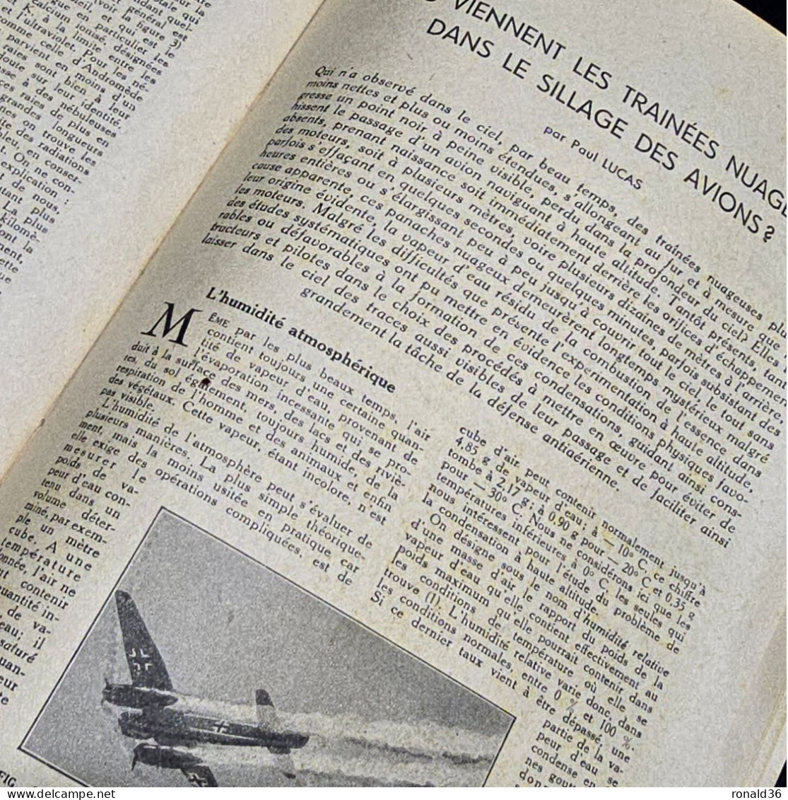 science et vie  1944 énergie électrique univers sillage avion voiture automobile Tracta chaleur terrestre divers pub