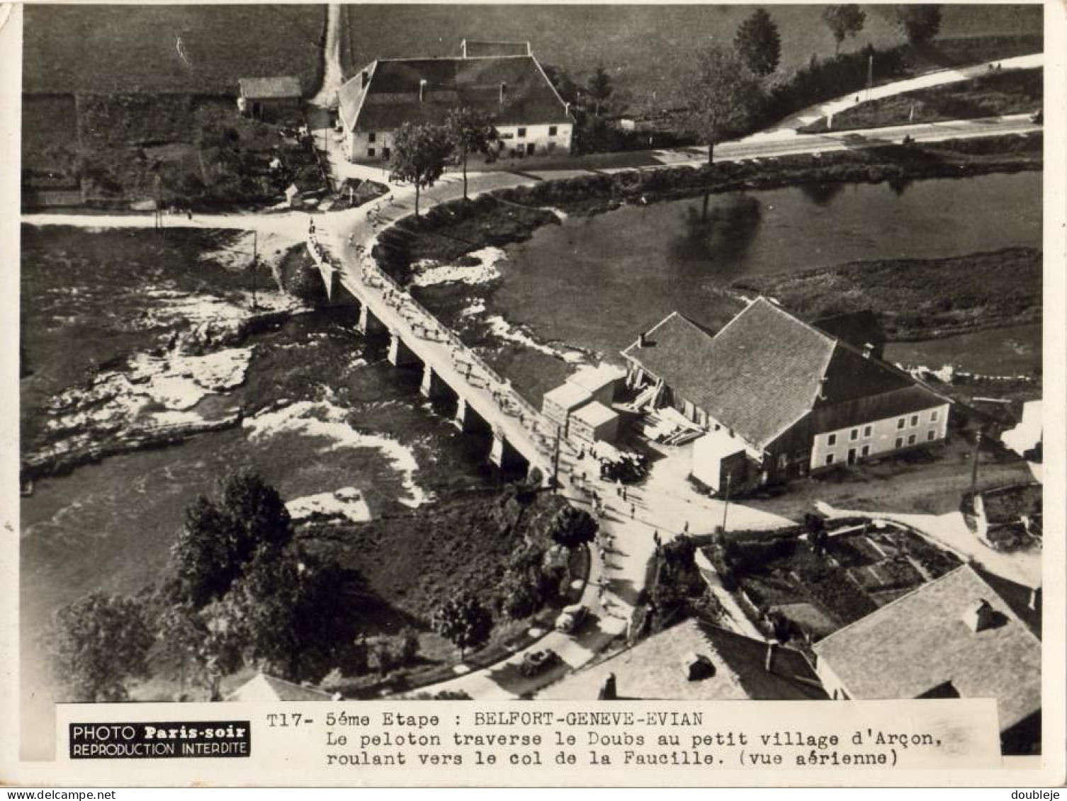 TOUR DE FRANCE 1935  PHOTO PARIS SOIR    .......5ème étape Belfort Genève Évian - Radsport