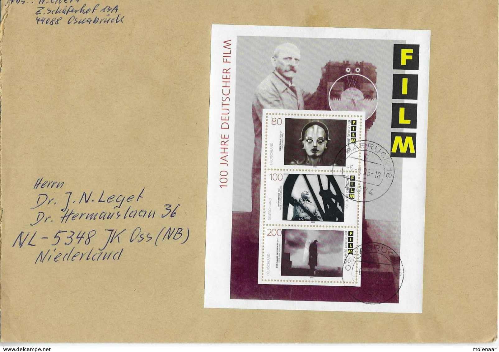 Postzegels > Europa > Duitsland > West-Duitsland > 1990-1999 >brief Met Blok 45 (17175) - Covers & Documents