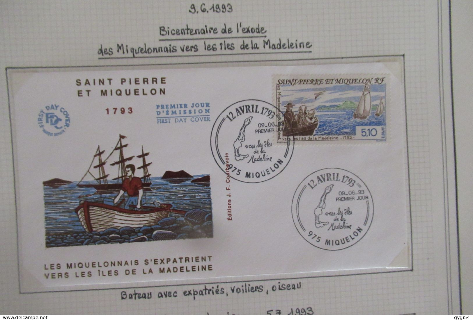 Saint-Pierre Et Miquelon FDC   1993 - FDC