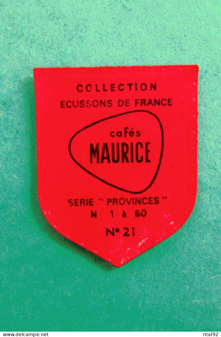 Chromo/Image Plastifié "Cafés MAURICE" - Série "Ecussons De FRANCE" - Années 60/70 - Thee & Koffie