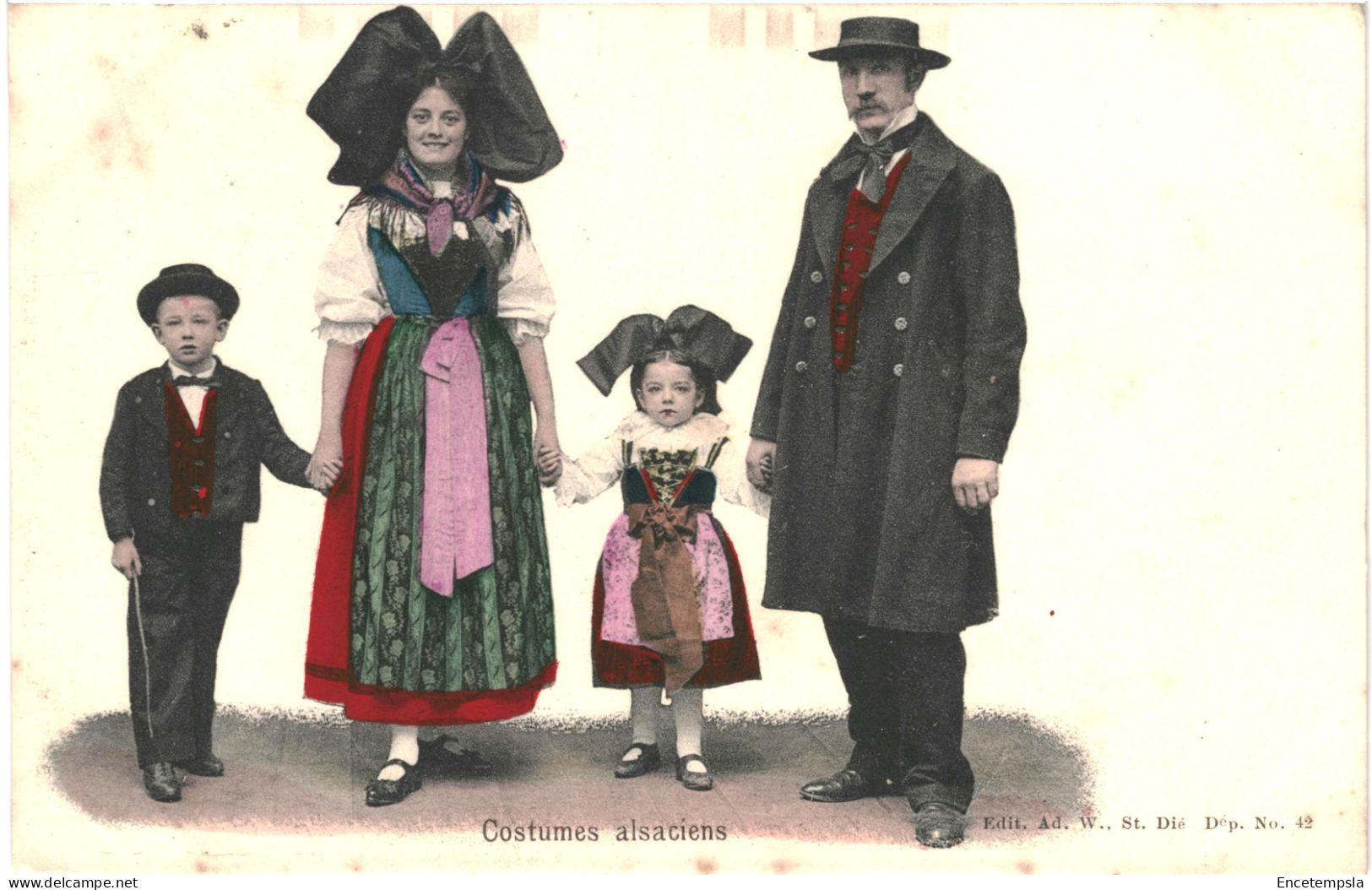 CPA Carte Postale France Alsace Costumes Alsaciens Début 1900   VM80367 - Alsace