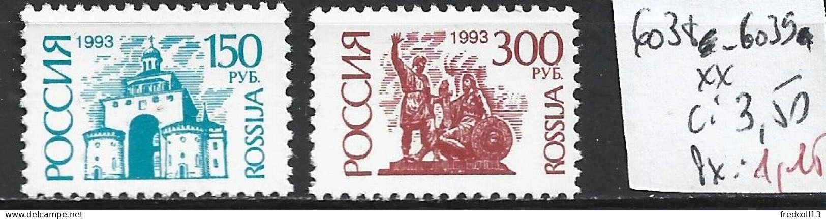 RUSSIE 6038-39 ** Côte 3.50 € - Neufs
