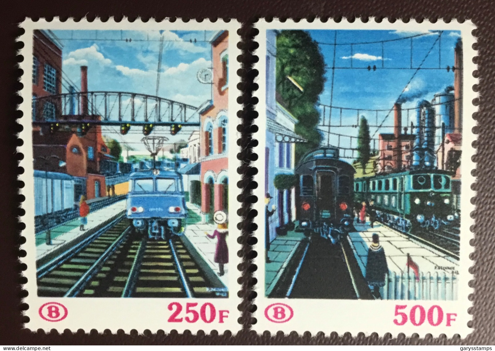 Belgium 1985 150th Anniversary Railway Stamps Set MNH - Postfris
