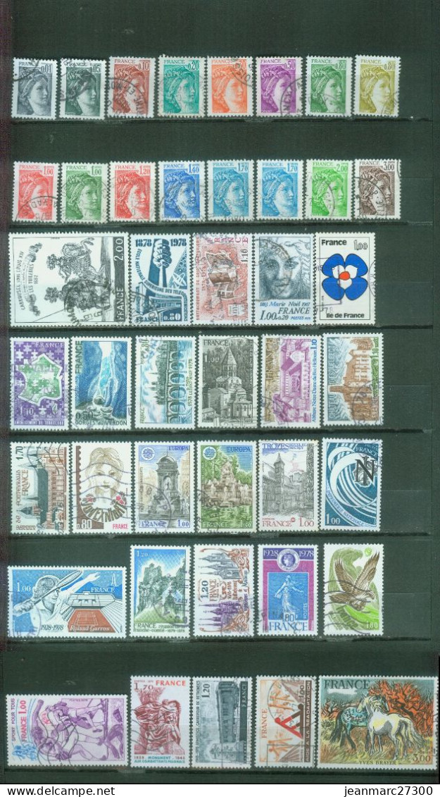 YT N° 1962 1964 à 1966 1977 1979 1983 à 1986 1991 1995 à 2000 2002 2003 08 09 11 2012 14 à 18 20 à 23 26 Oblitérés 1978 - Used Stamps