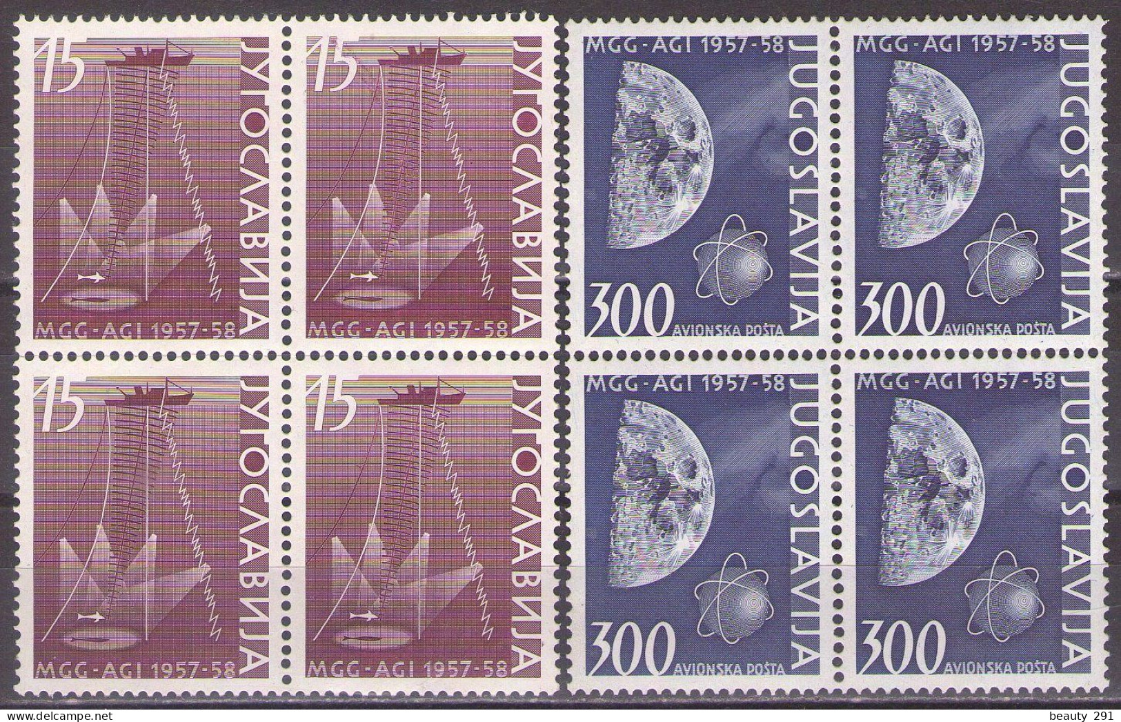 Yugoslavia 1958 - International Geophysical Year - Mi 868-869 - MNH**VF - Unused Stamps