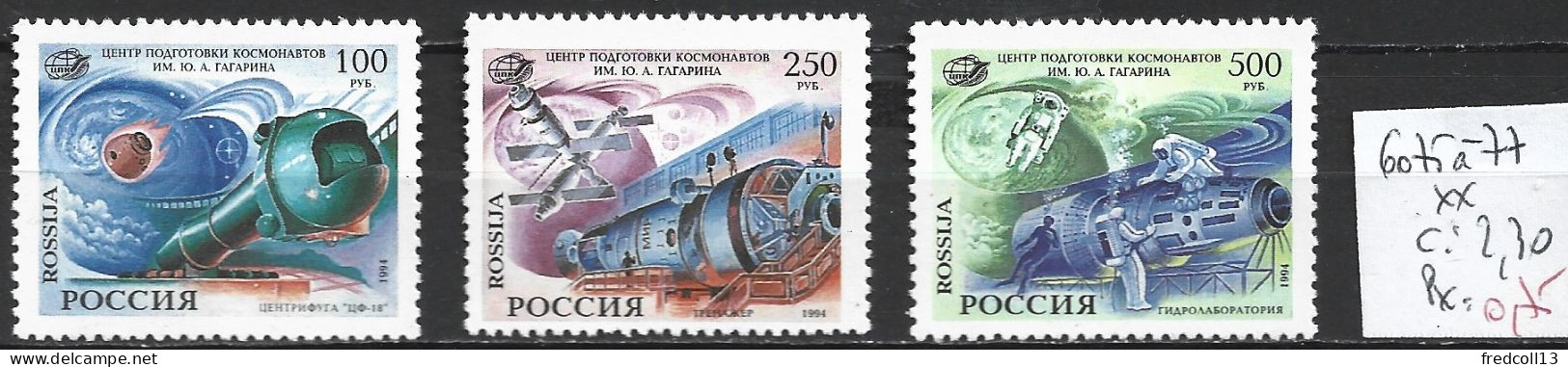 RUSSIE 6075 à 77 ** Côte 2.30 € - Nuovi