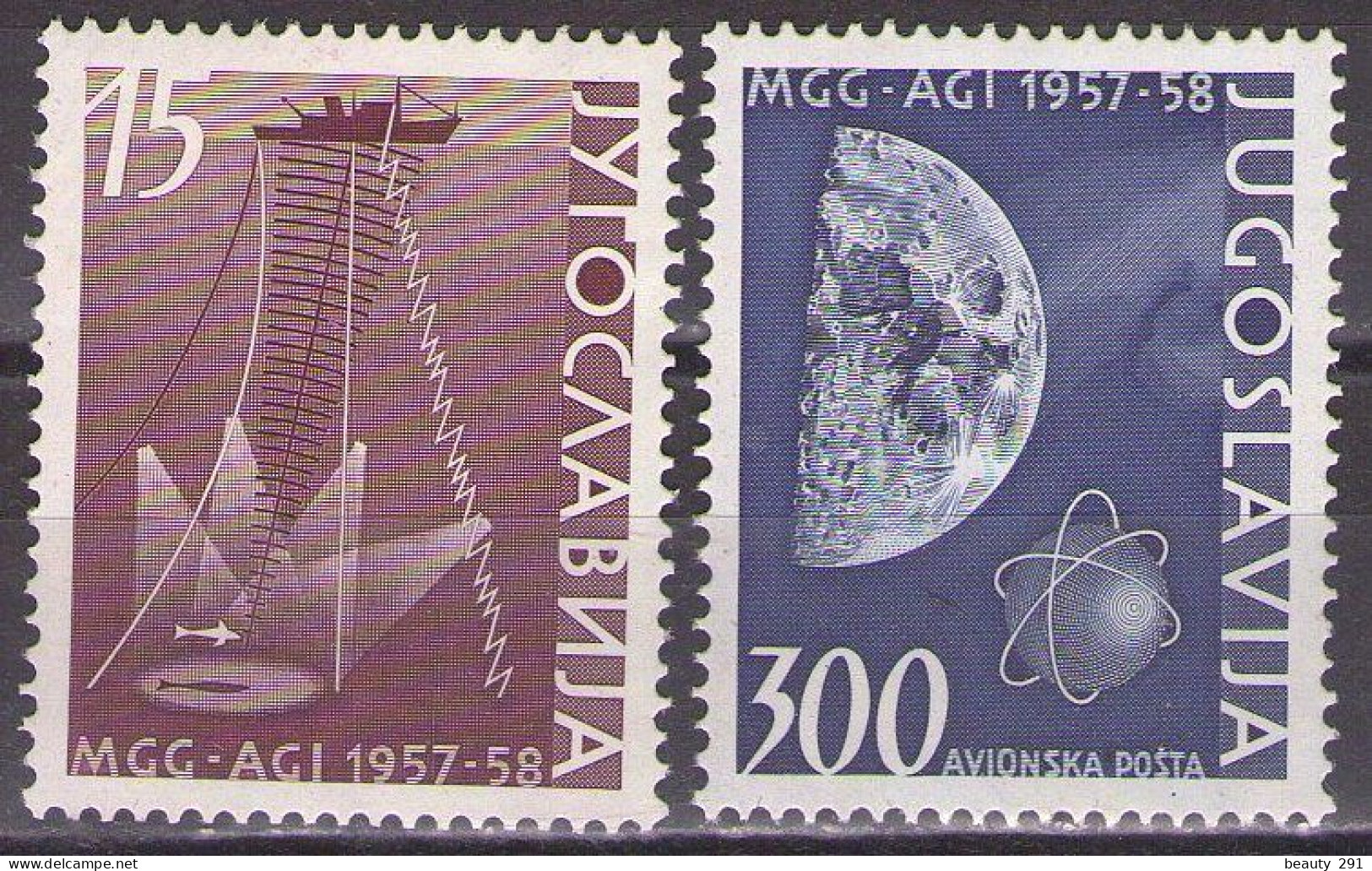 Yugoslavia 1958 - International Geophysical Year - Mi 868-869 - MNH**VF - Ongebruikt