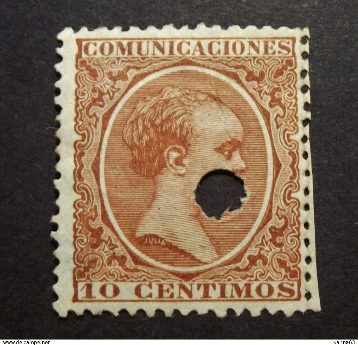 Espana - Spain - Alfonso XIII -  Perfin - Lochung   -  Cancelled - Used Stamps
