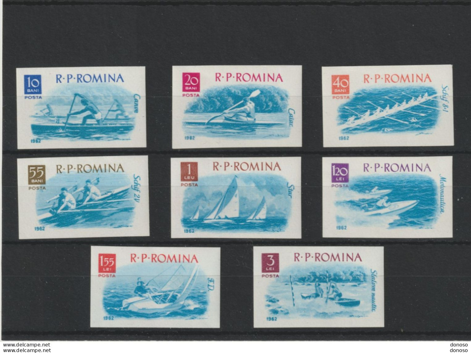 ROUMANIE 1962 SPORTS NAUTIQUES Yvert 1842-1849, Michel 2056-2063 NEUF** MNH Cote 12 Euros - Unused Stamps