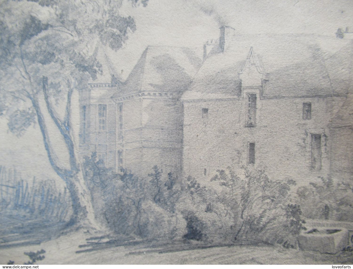 TABLEAU - CHATEAU DE CARROUGES, ORNE, NORMANDIE - JL TIRPENNE (1801-1867) - Tekeningen