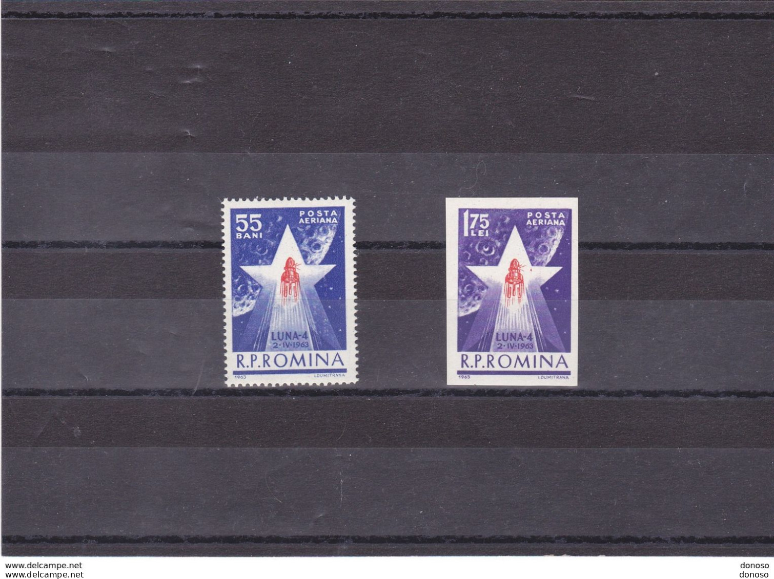 ROUMANIE 1963 ESPACE LUNIK IV Yvert PA 173-174, Michel 2143-2144 NEUF** MNH Cote 3,50 Euros - Unused Stamps