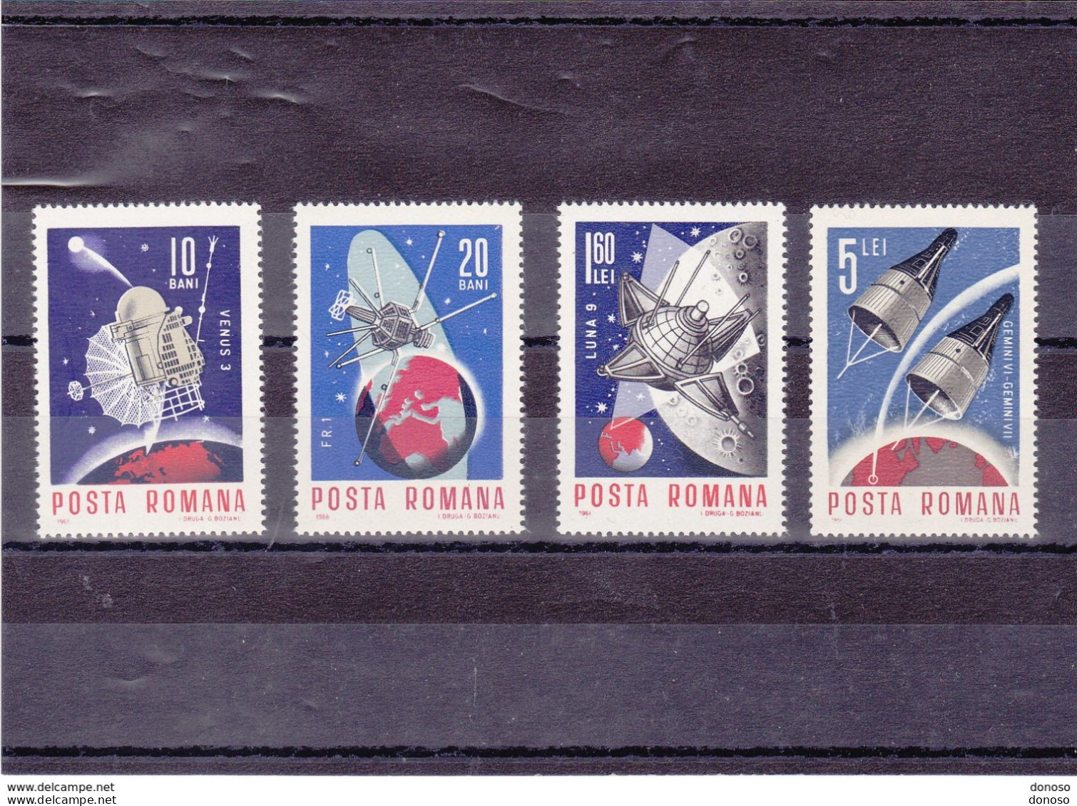 ROUMANIE 1966 ESPACE Yvert 2206-2209, Michel 2509-2512 NEUF** MNH Cote 10 Euros - Unused Stamps