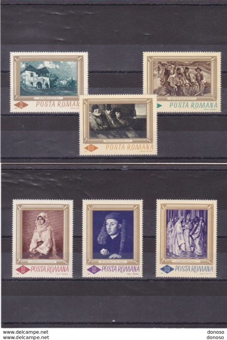 ROUMANIE 1966 PEINTURES Yvert 2248-2253, Michel 2519-2524 NEUF** MNH Cote 15 Euros - Unused Stamps