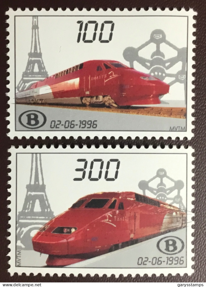 Belgium 1996 New Railway Line Stamps Set MNH - 1996-2013 Labels [TRV]
