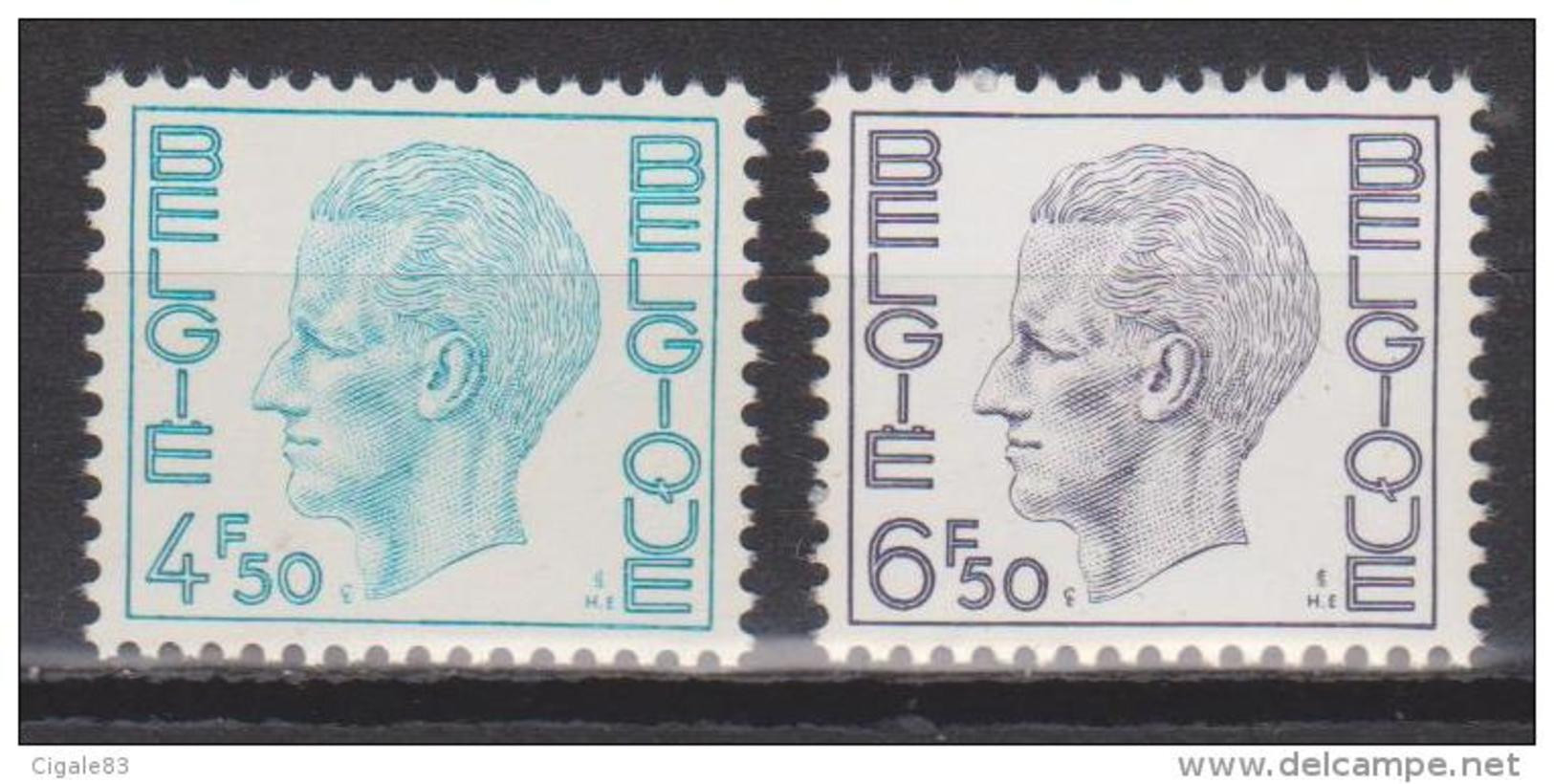 Belgique N° 1743P4 - 1744P5 *** S.M. Le Roi Baudouin - 1974 - Unused Stamps