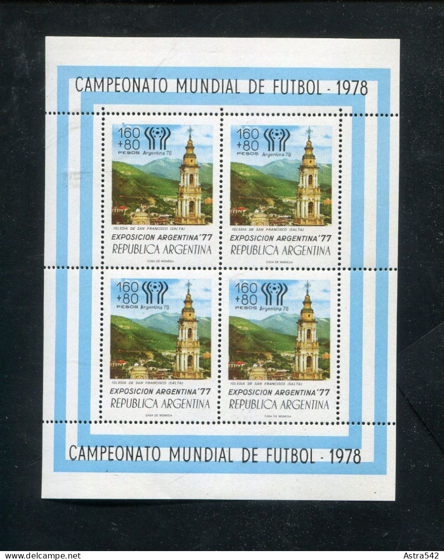 "ARGENTINIEN" 1978, Mi. 1322 "Fussball-WM" Kleinbogen ** (A1254) - Blocks & Sheetlets